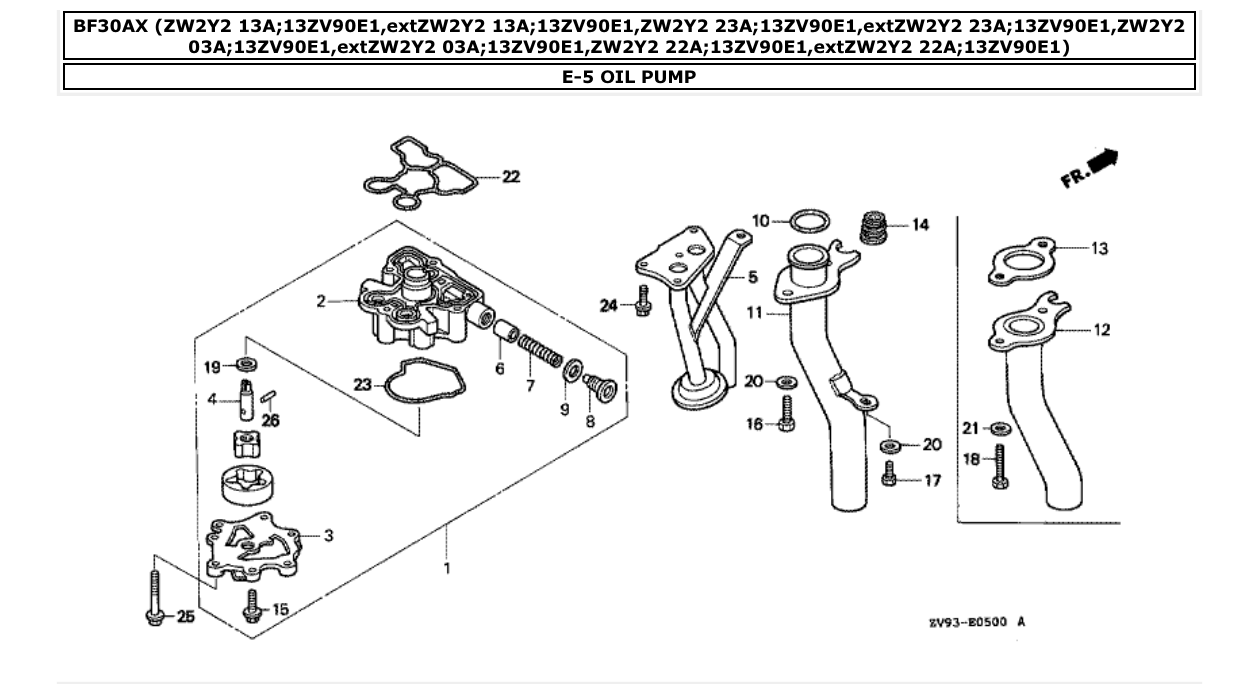 Fig. E-5 – OIL PUMP diagram