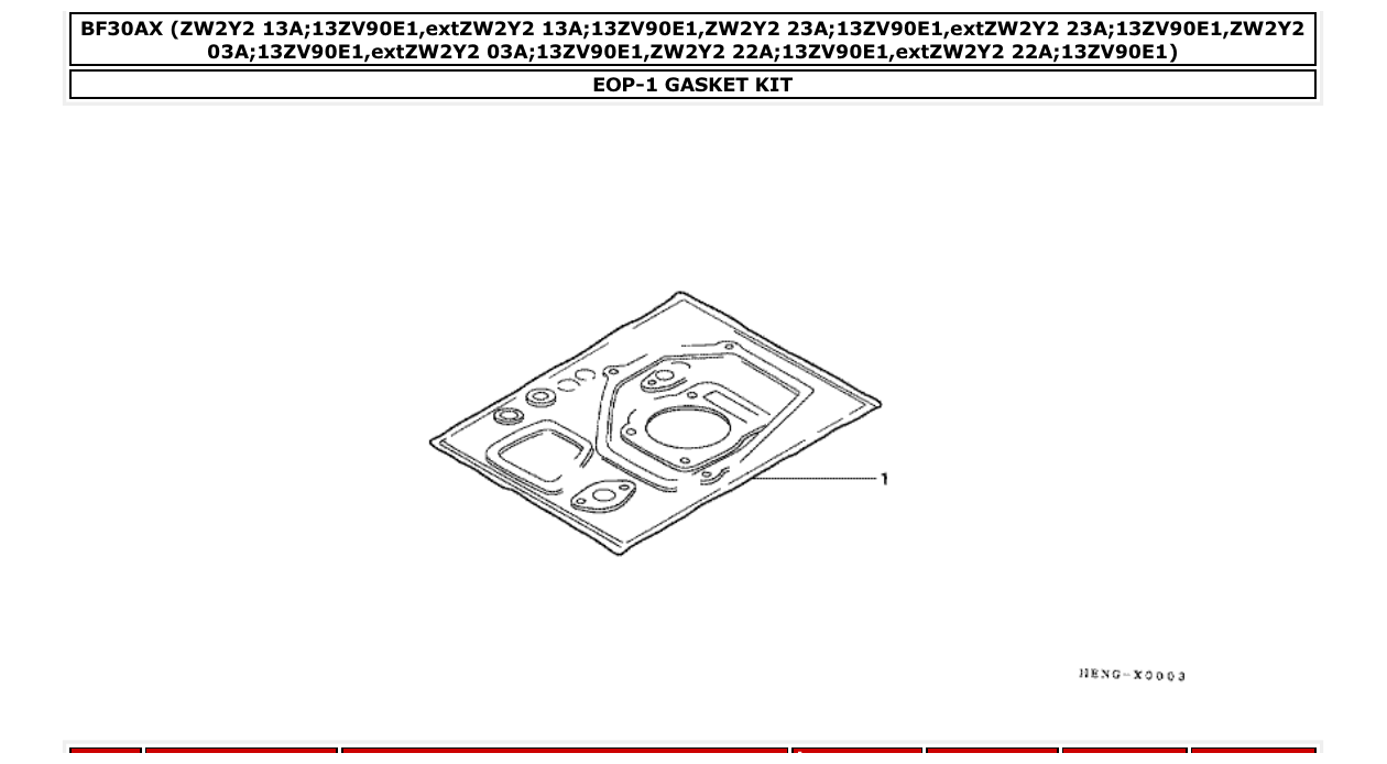 Fig. EOP-1 – GASKET KIT diagram