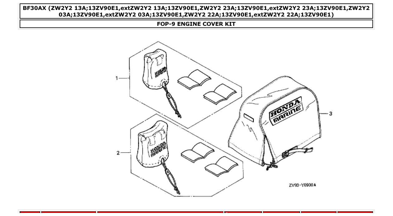 Fig. FOP-9 – ENGINE COVER KIT diagram