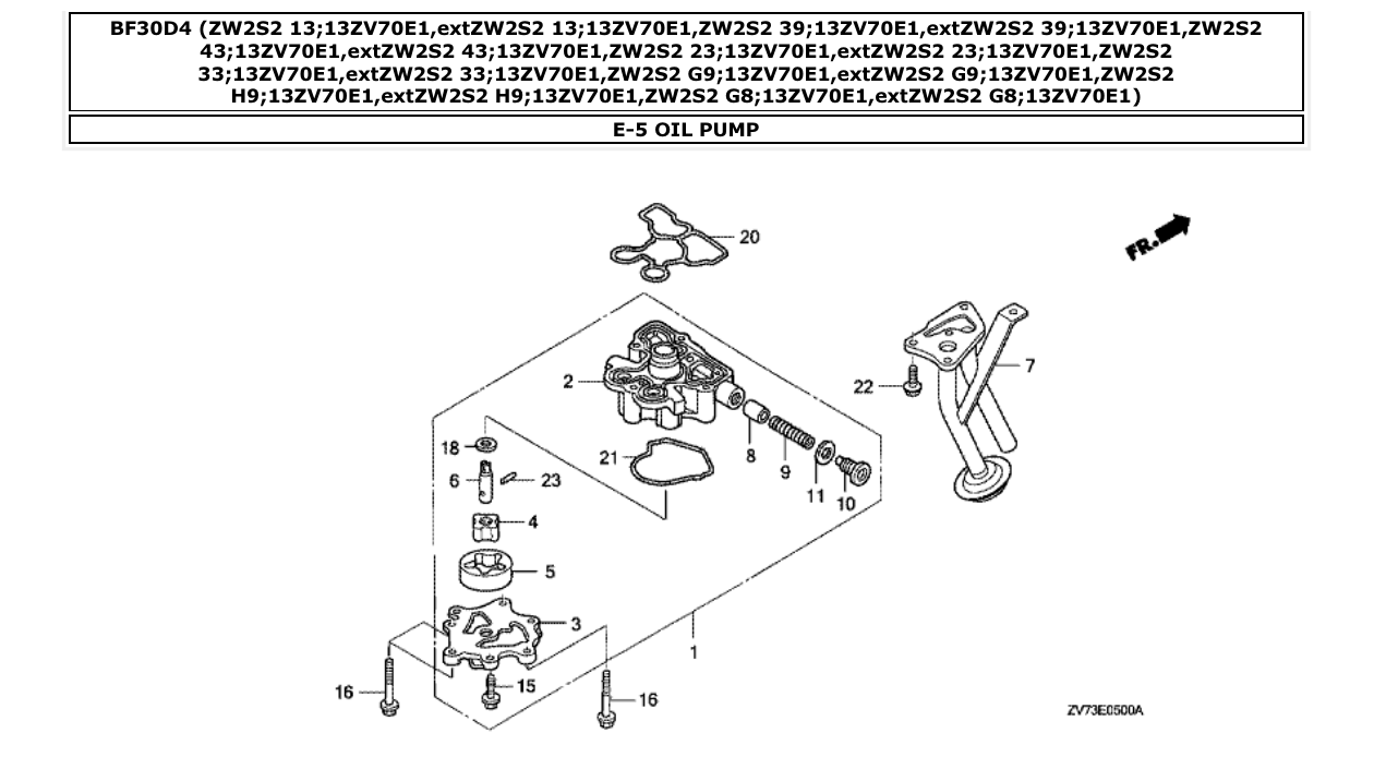 Fig. E-5 – OIL PUMP diagram