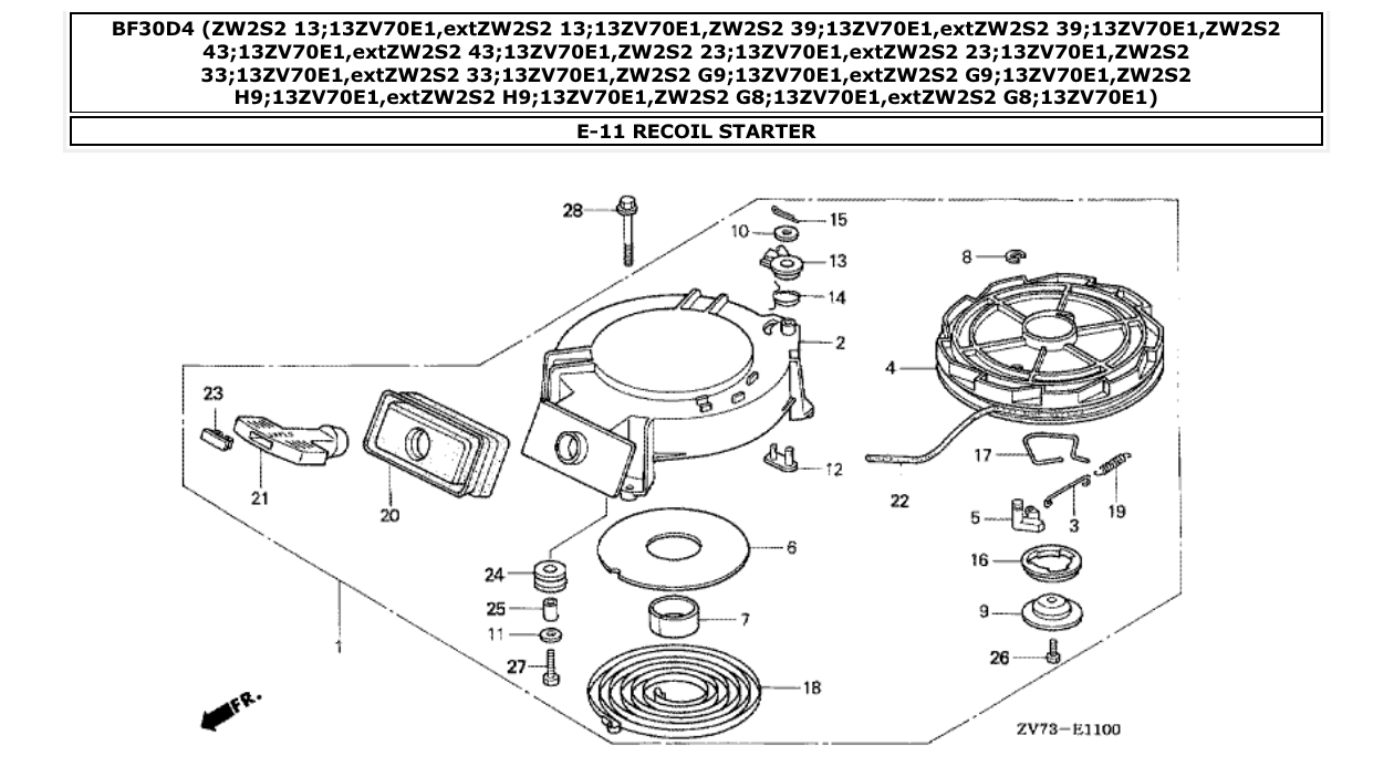 Fig. E-11 – RECOIL STARTER diagram