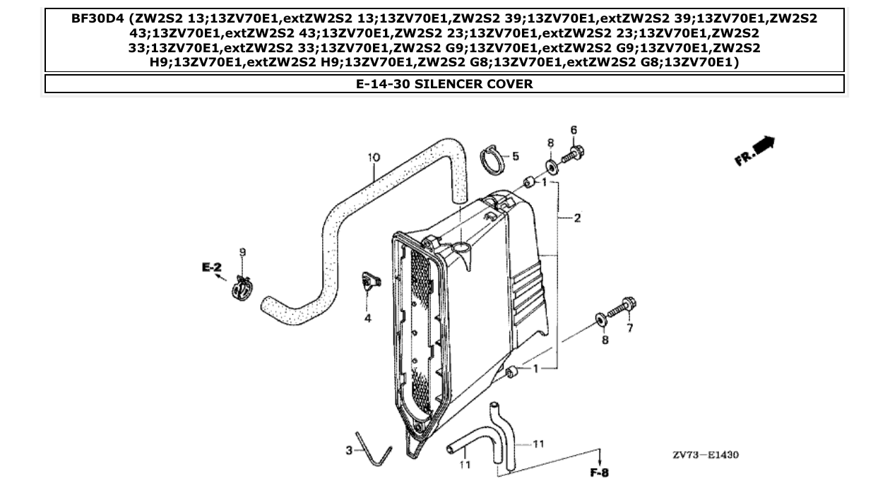 Fig. E-14-30 – SILENCER COVER diagram