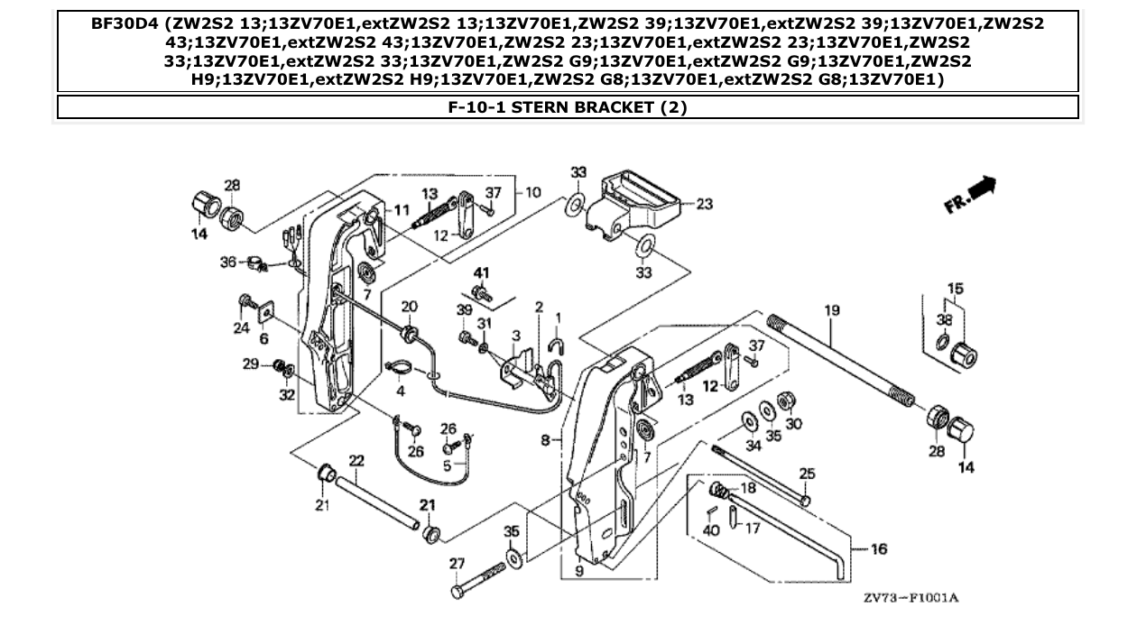 Fig. F-10-1 – STERN BRACKET (2) diagram
