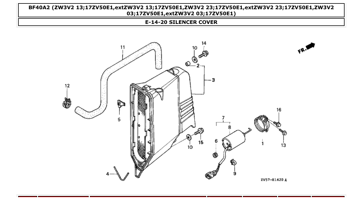 Fig. E-14-20 – SILENCER COVER diagram