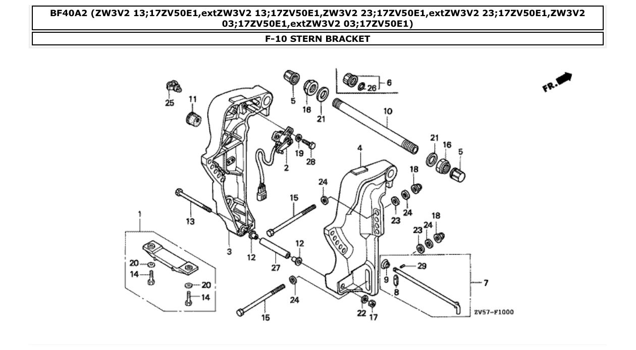Fig. F-10 – STERN BRACKET diagram