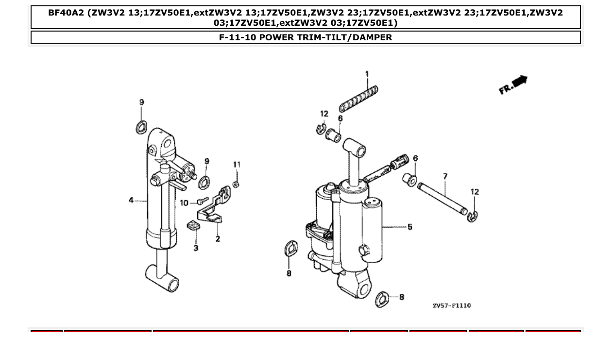 Fig. F-11-10 – POWER TRIM-TILT/DAMPER diagram