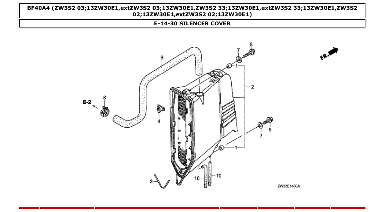 Fig. E-14-30 – SILENCER COVER diagram