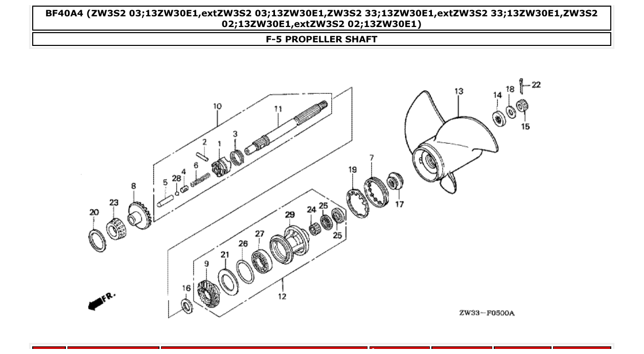 Fig. F-5 – PROPELLER SHAFT diagram