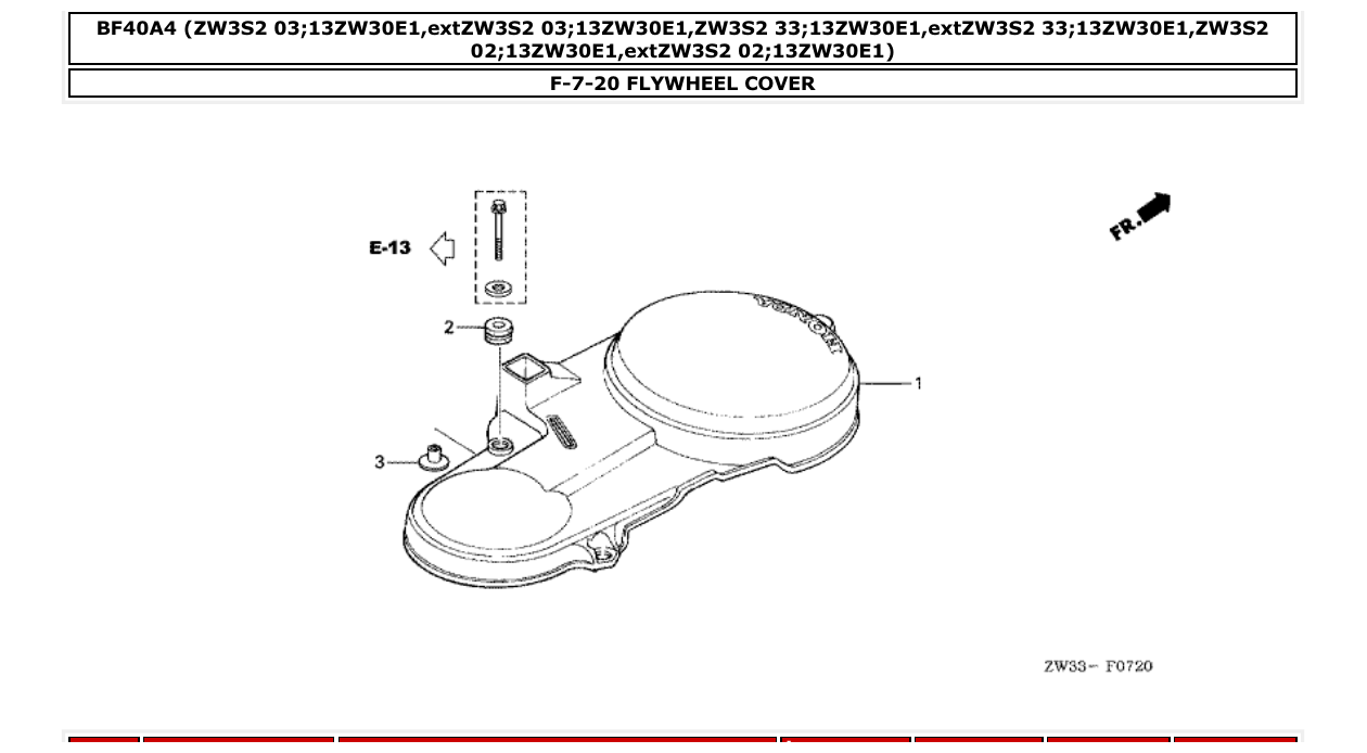 Fig. F-7-20 – FLYWHEEL COVER diagram