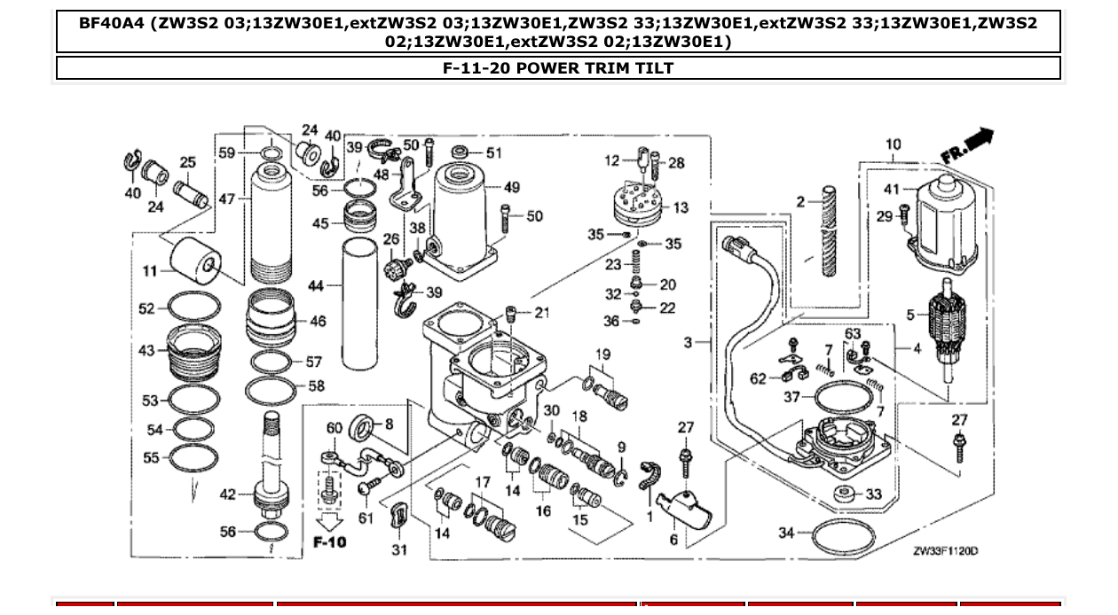 Fig. F-11-20 – POWER TRIM TILT diagram