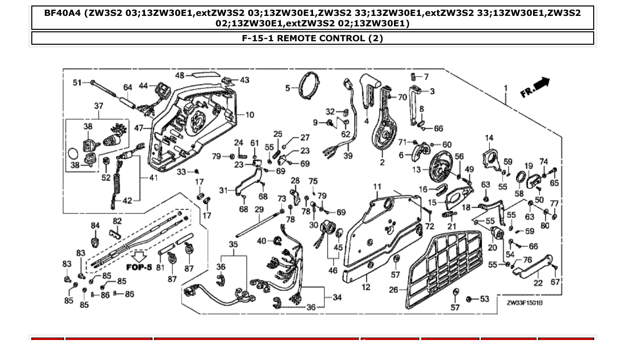 bf40a4 – section F-15-1 REMOTE CONTROL (2) parts diagram