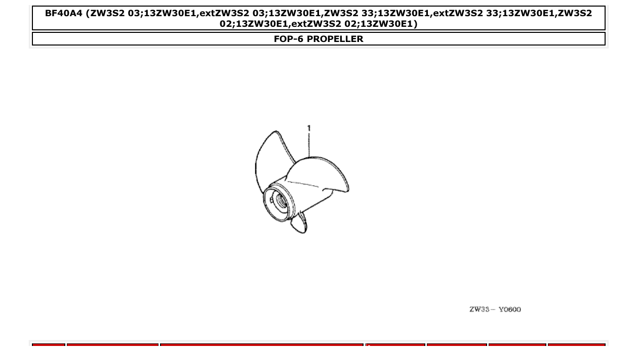 bf40a4 – section FOP-6 PROPELLER parts diagram