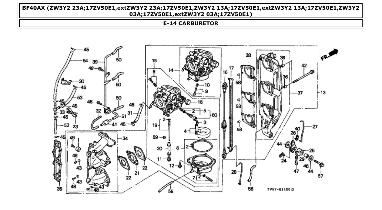 Fig. E-14 – CARBURETOR diagram