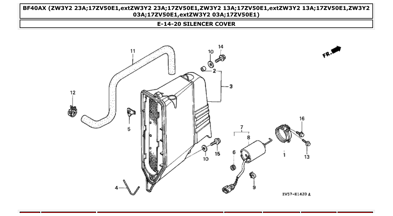 Fig. E-14-20 – SILENCER COVER diagram