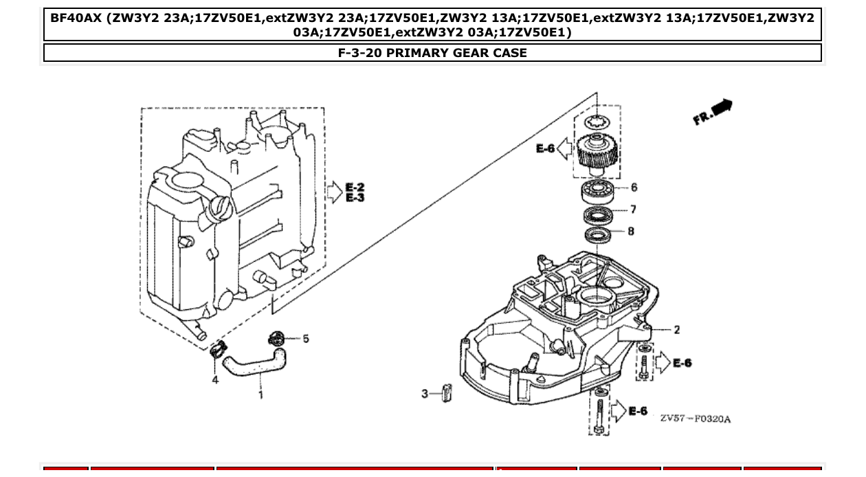 Fig. F-3-20 – PRIMARY GEAR CASE diagram