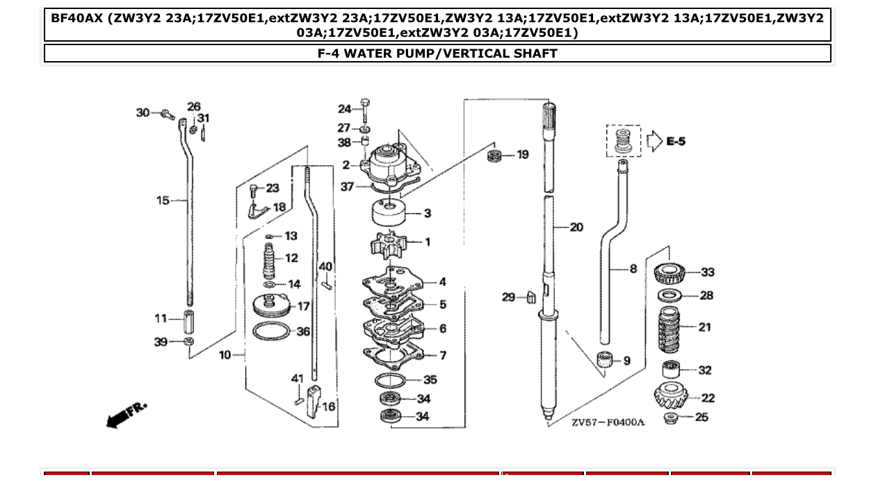 Fig. F-4 – WATER PUMP/VERTICAL SHAFT diagram