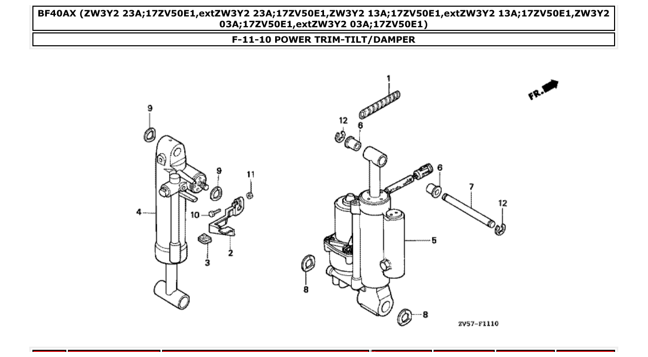 Fig. F-11-10 – POWER TRIM-TILT/DAMPER diagram