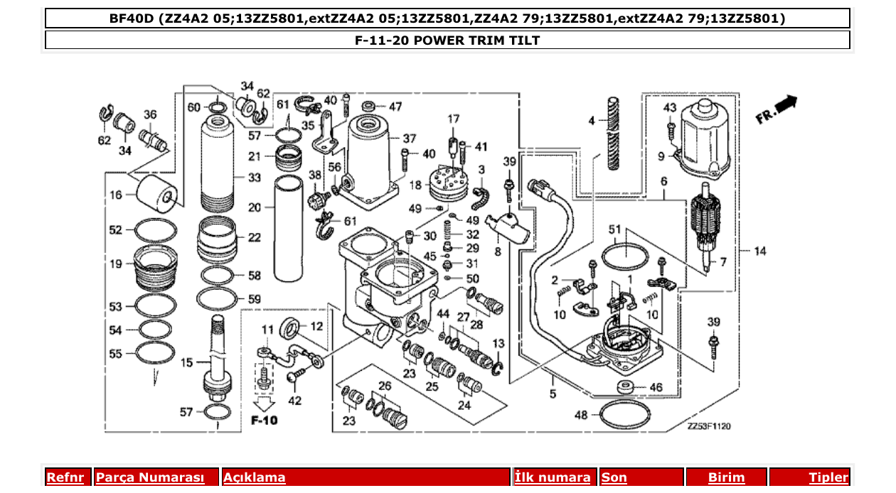 Fig. F-11-20 – POWER TRIM TILT diagram