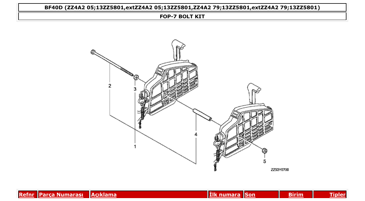 Fig. FOP-7 – BOLT KIT diagram