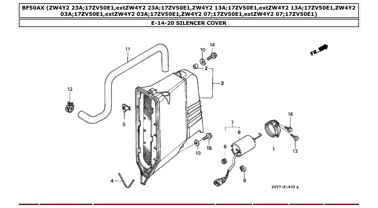 Fig. E-14-20 – SILENCER COVER diagram
