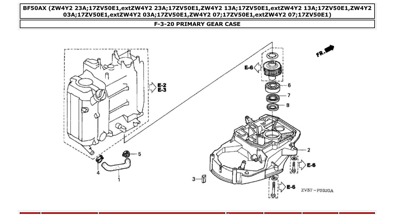 Fig. F-3-20 – PRIMARY GEAR CASE diagram