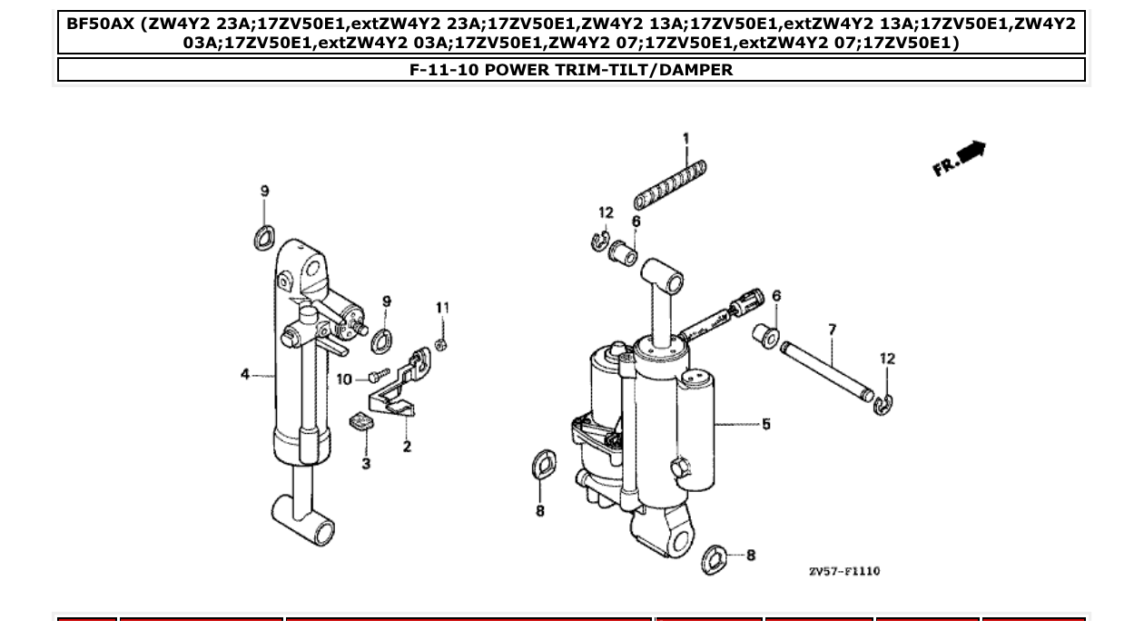 Fig. F-11-10 – POWER TRIM-TILT/DAMPER diagram