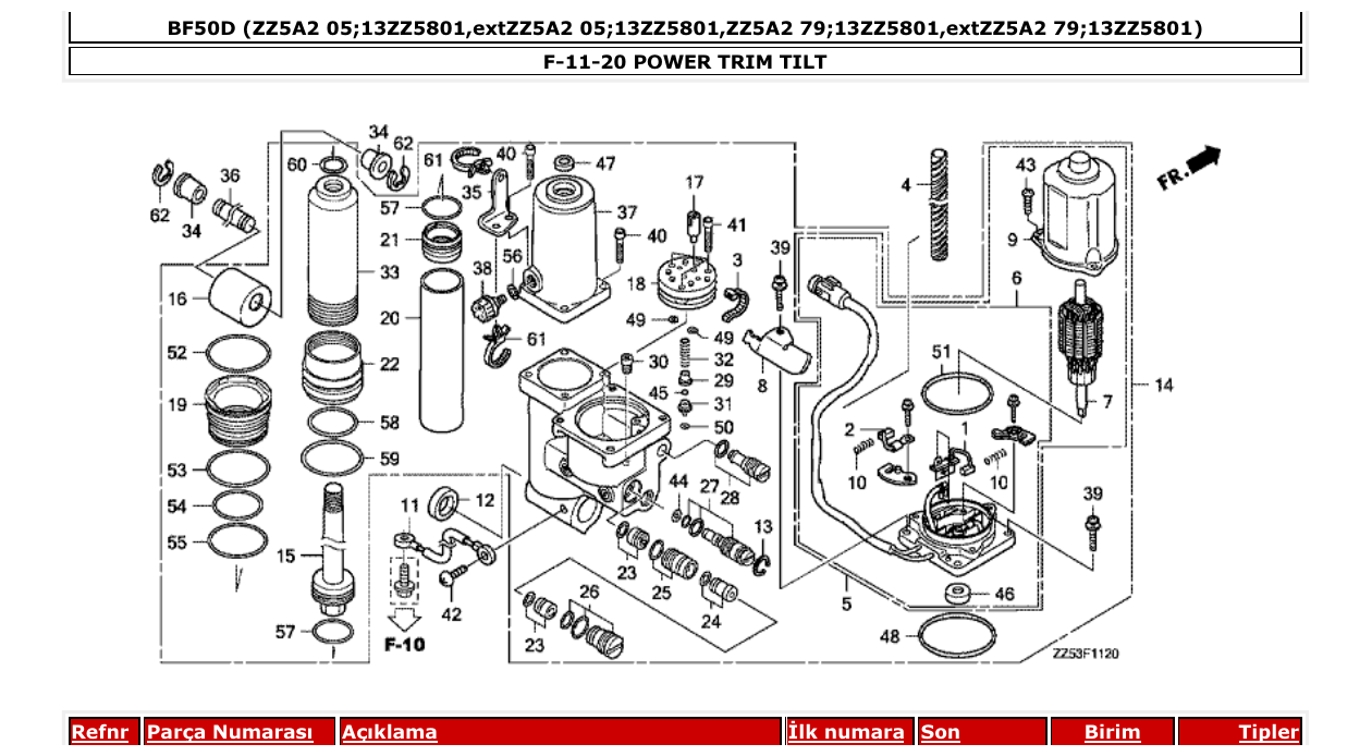 Fig. F-11-20 – POWER TRIM TILT diagram