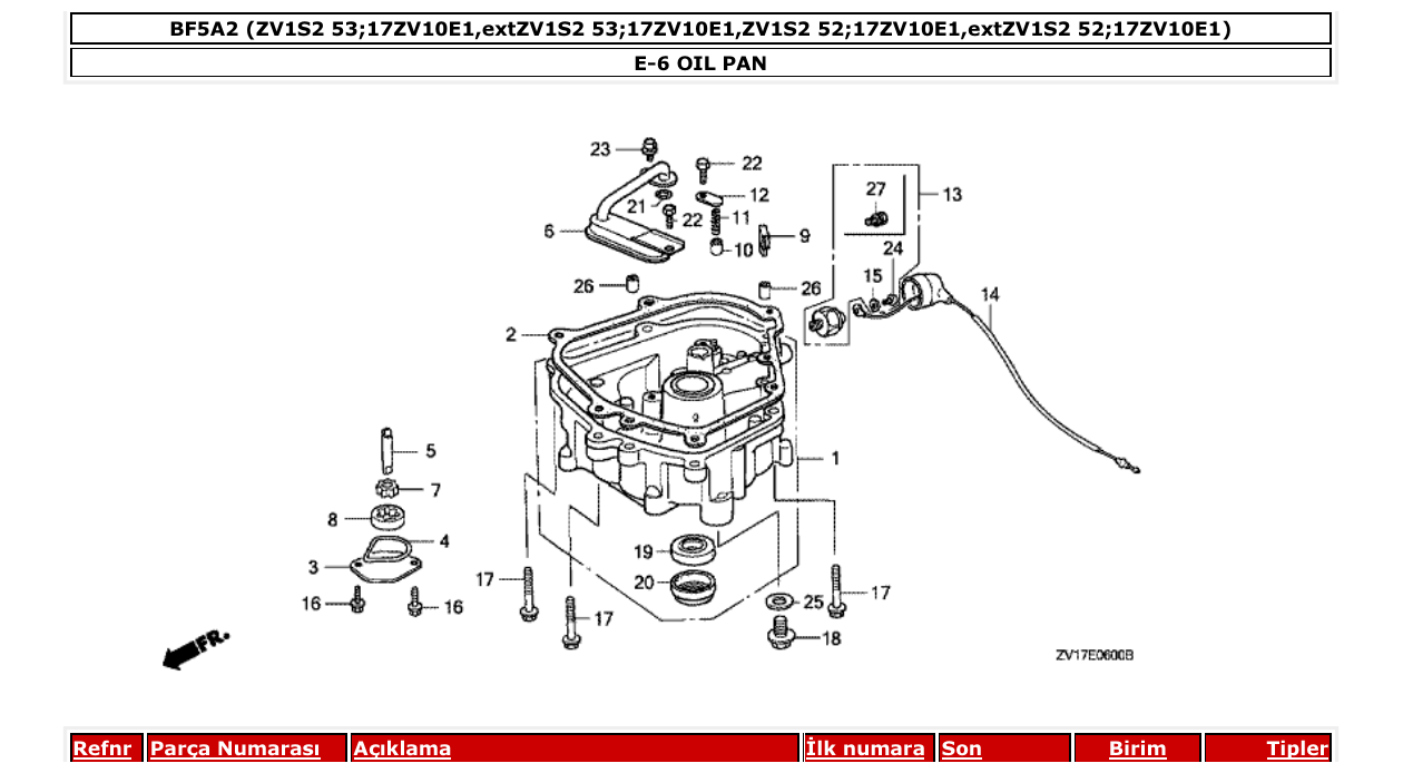 Fig. E-6 – OIL PAN diagram