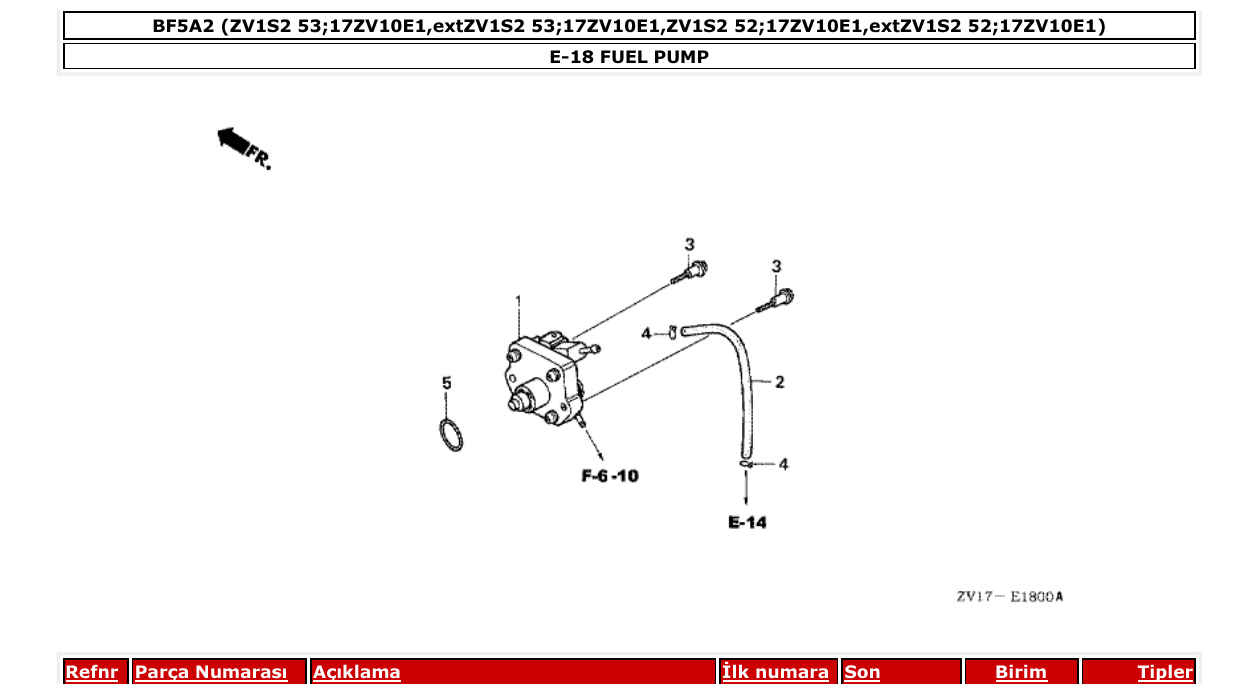 Fig. E-18 – FUEL PUMP diagram
