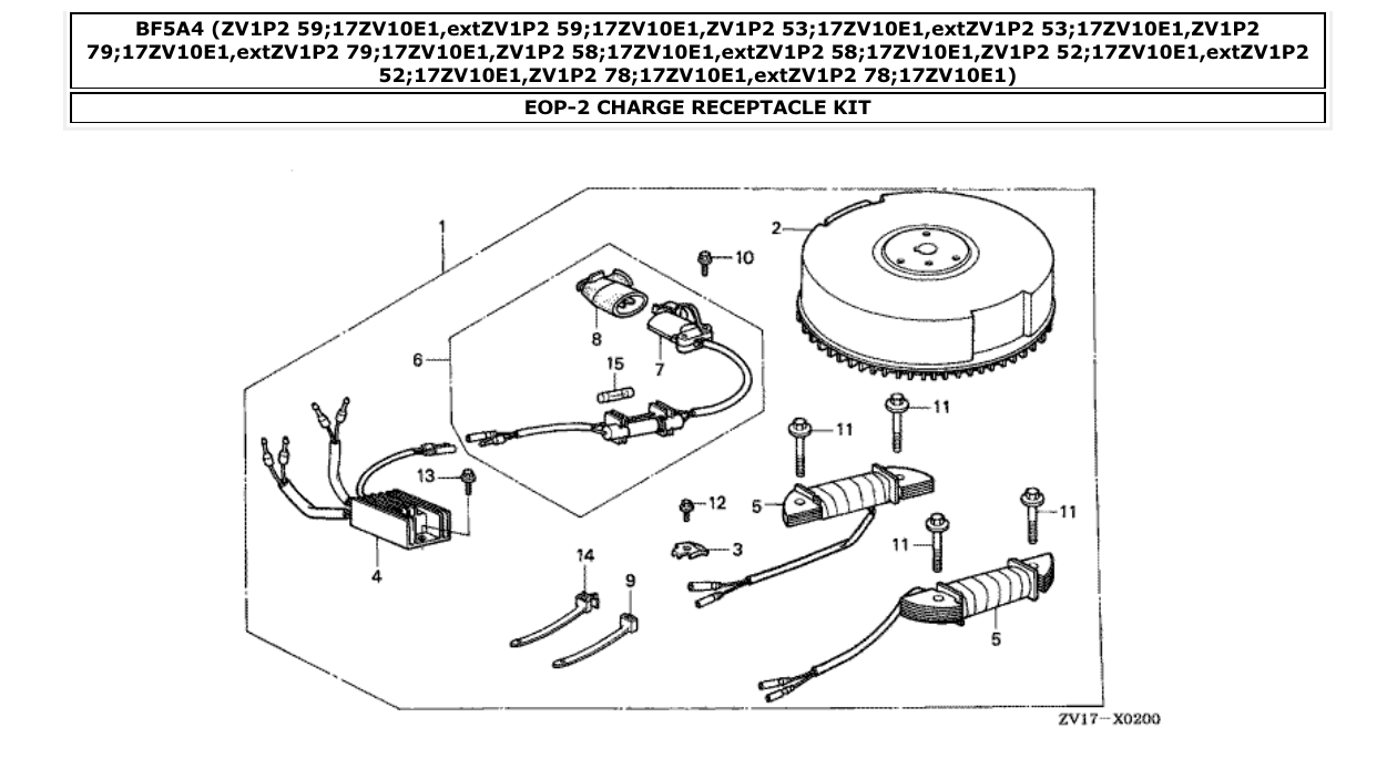 Fig. EOP-2 – CHARGE RECEPTACLE KIT diagram