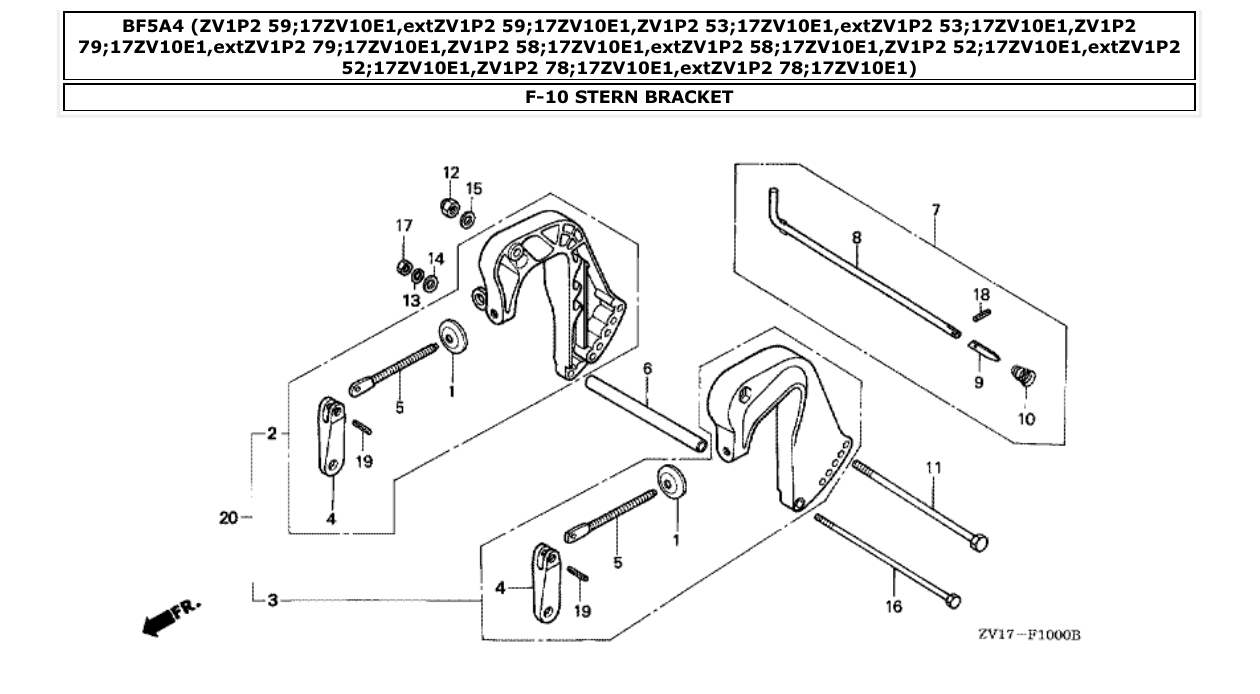 Fig. F-10 – STERN BRACKET diagram