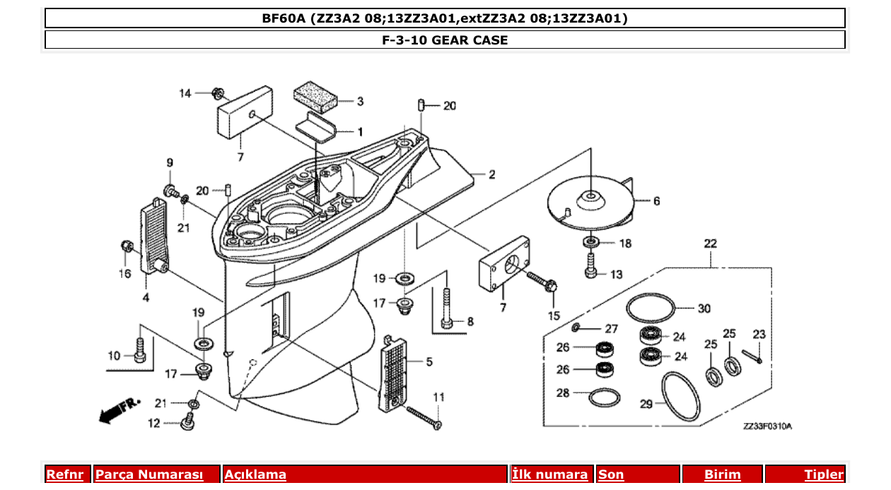 Fig. F-3-10 – GEAR CASE diagram