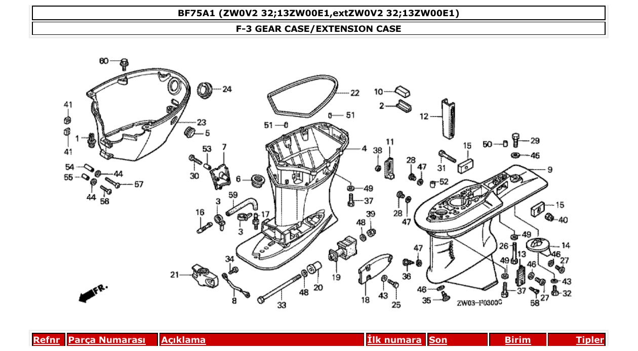 Fig. F-3 – GEAR CASE/EXTENSION CASE diagram