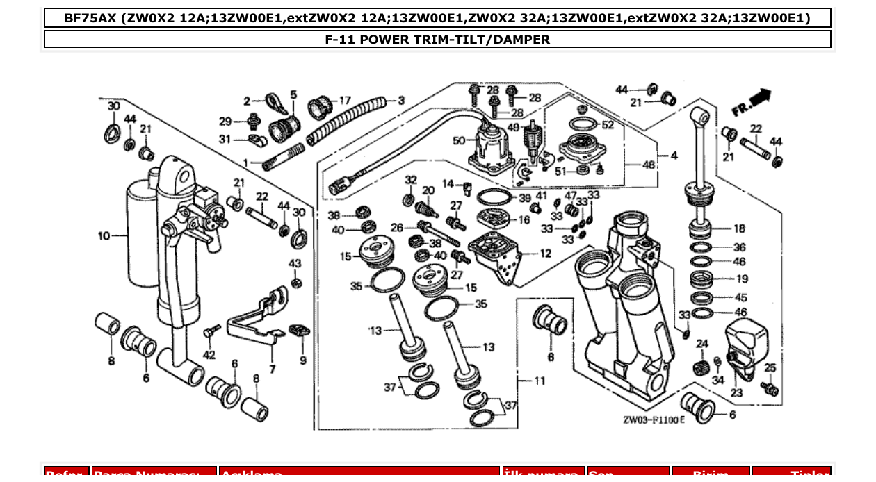 Fig. F-11 – POWER TRIM-TILT/DAMPER diagram