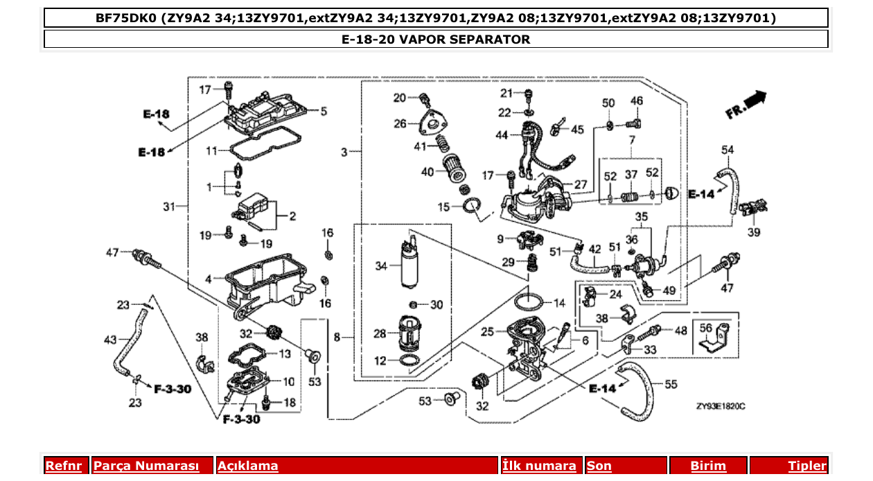 Fig. E-18-20 – VAPOR SEPARATOR diagram