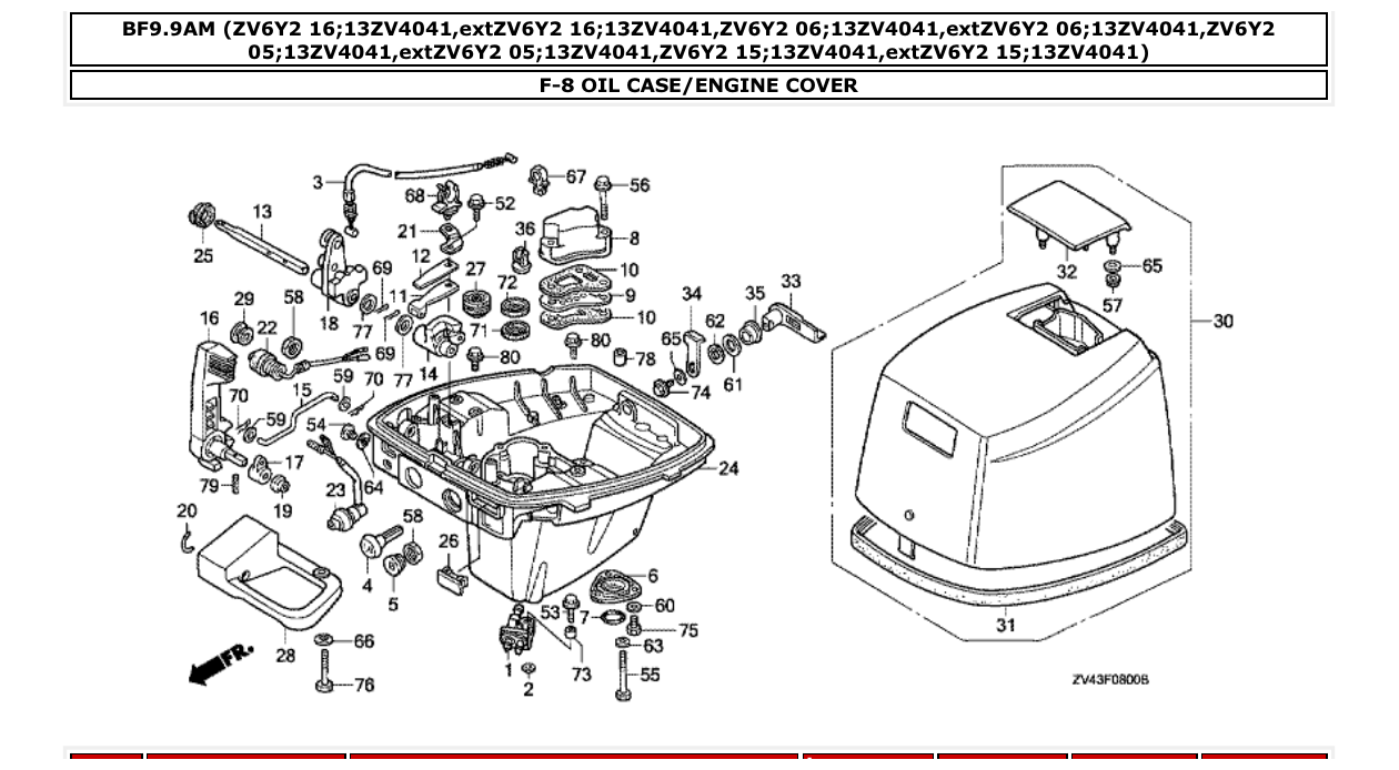 Fig. F-8 – OIL CASE/ENGINE COVER diagram