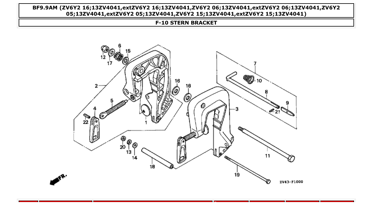 Fig. F-10 – STERN BRACKET diagram