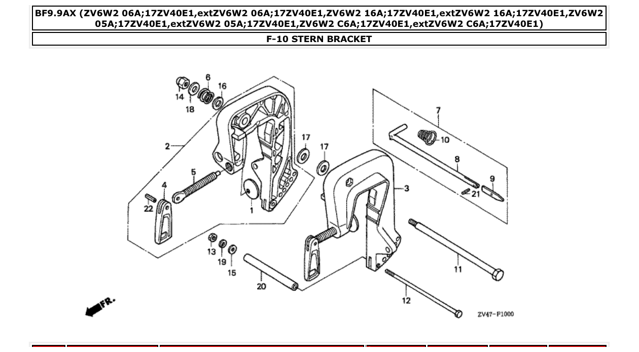 Fig. F-10 – STERN BRACKET diagram