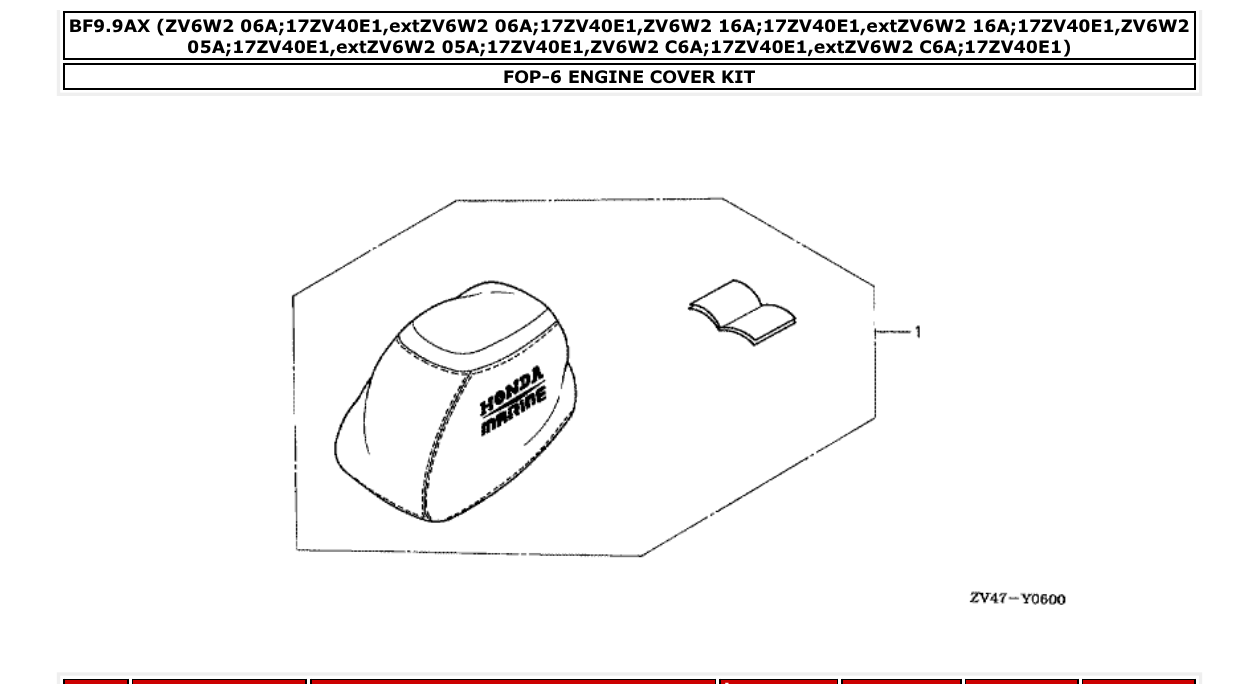 Fig. FOP-6 – ENGINE COVER KIT diagram