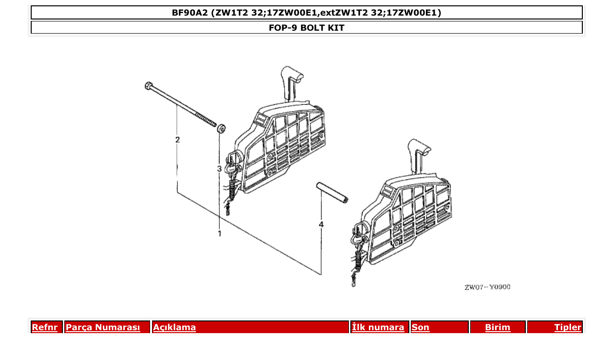 Fig. FOP-9 – BOLT KIT diagram