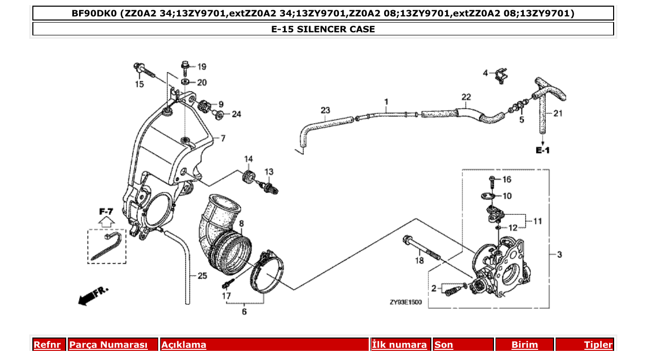 Fig. E-15 – SILENCER CASE diagram