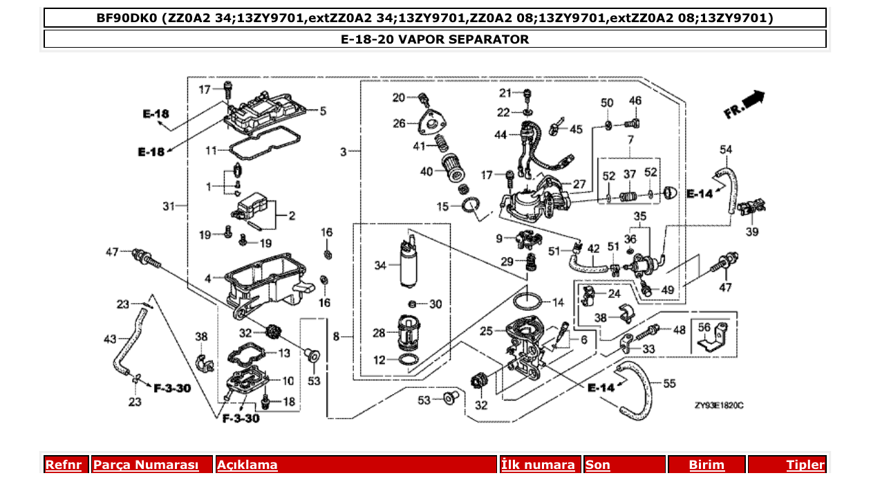 Fig. E-18-20 – VAPOR SEPARATOR diagram