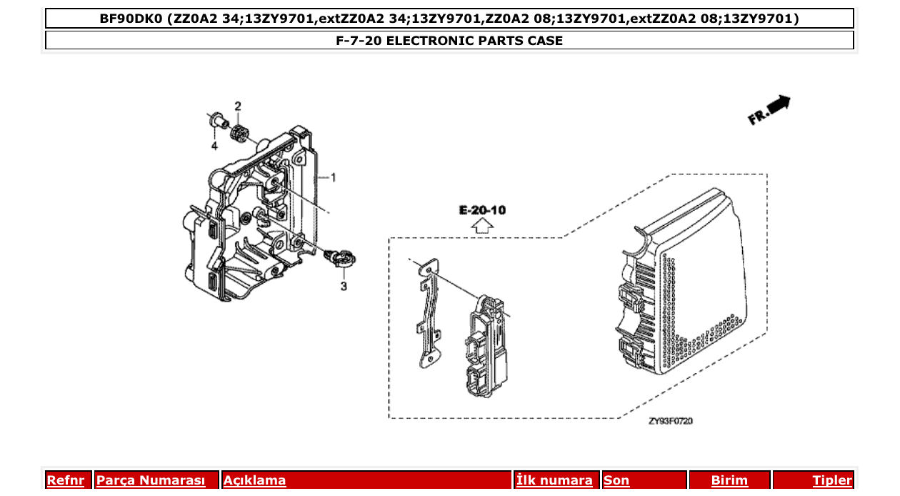 Fig. F-7-20 – ELECTRONIC PARTS CASE diagram
