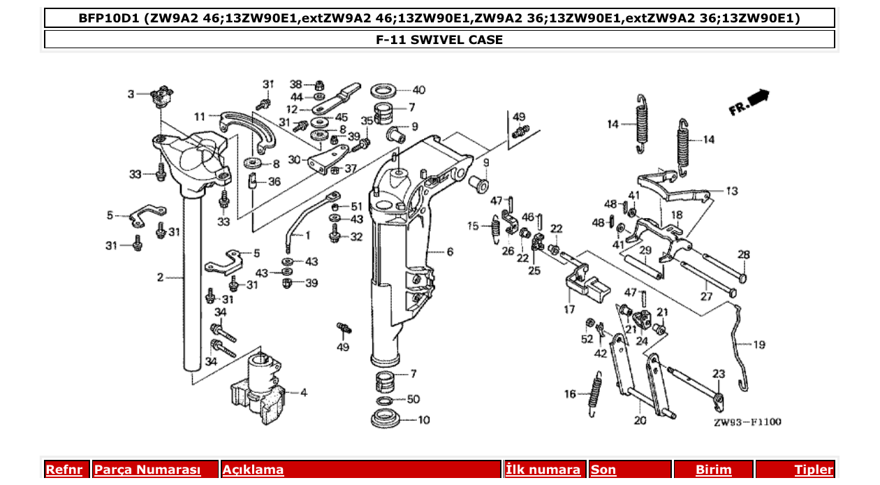 Fig. F-11 – SWIVEL CASE diagram