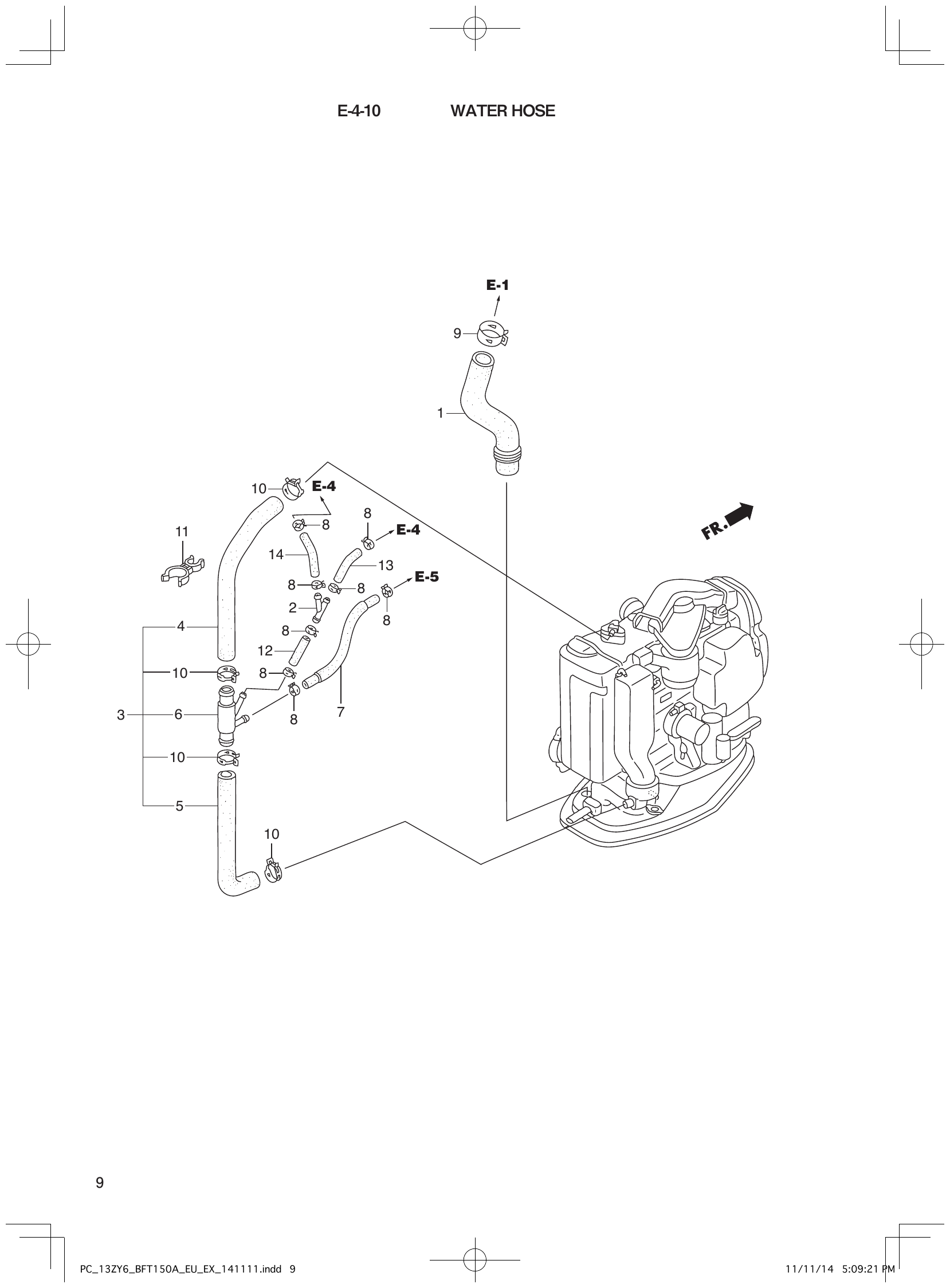 BFT150A – section E-1 Section_E-1 parts diagram