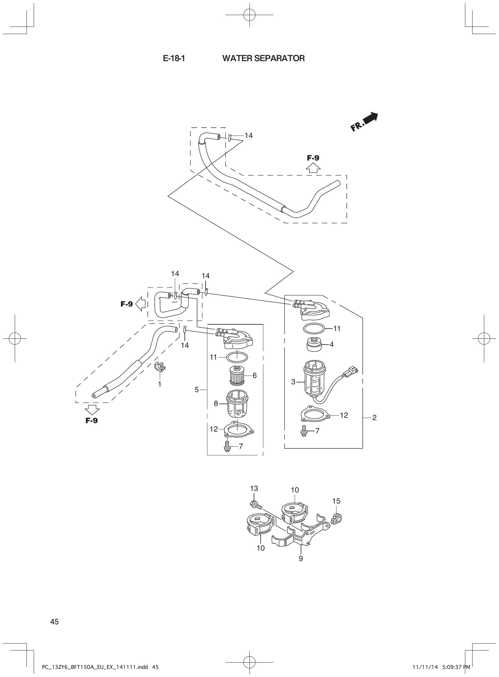 BFT150A – section F-9 Section_F-9 parts diagram