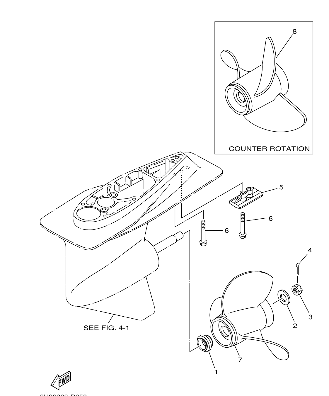 DE-DHD – section 5 LOWER CASING & DRIVE 2 parts diagram