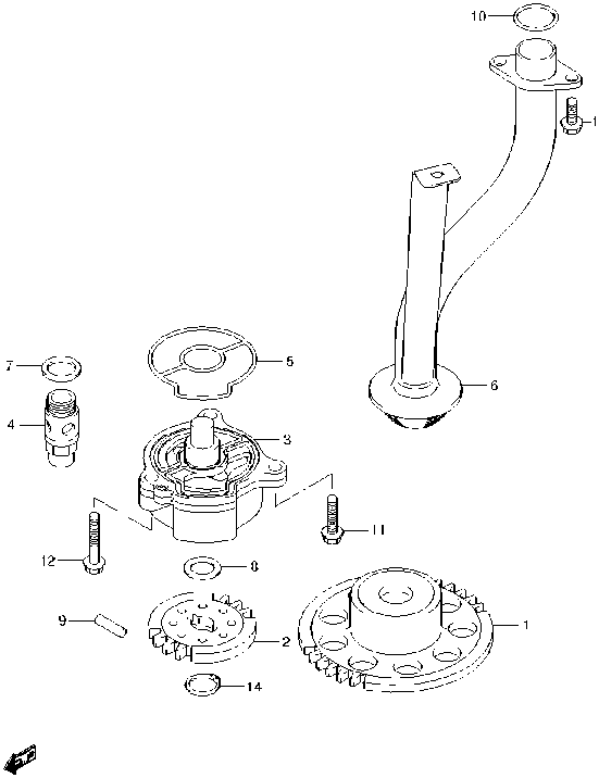 Fig. 16 – OIL PUMP diagram