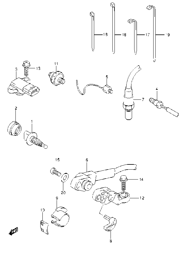 DF140A – section 29 SENSOR parts diagram
