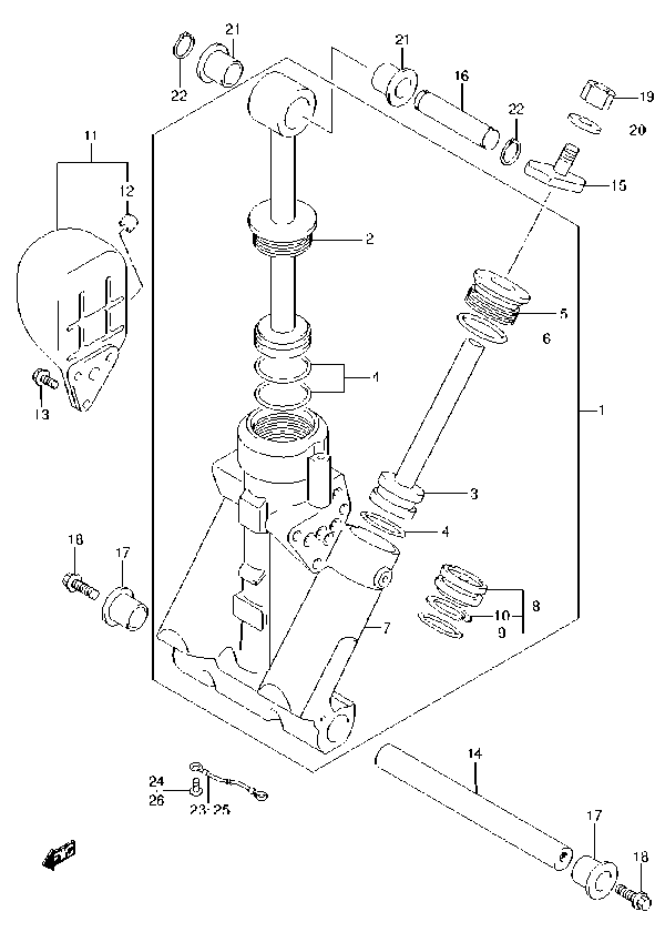 DF140A – section 35 TRIM CYLINDER parts diagram